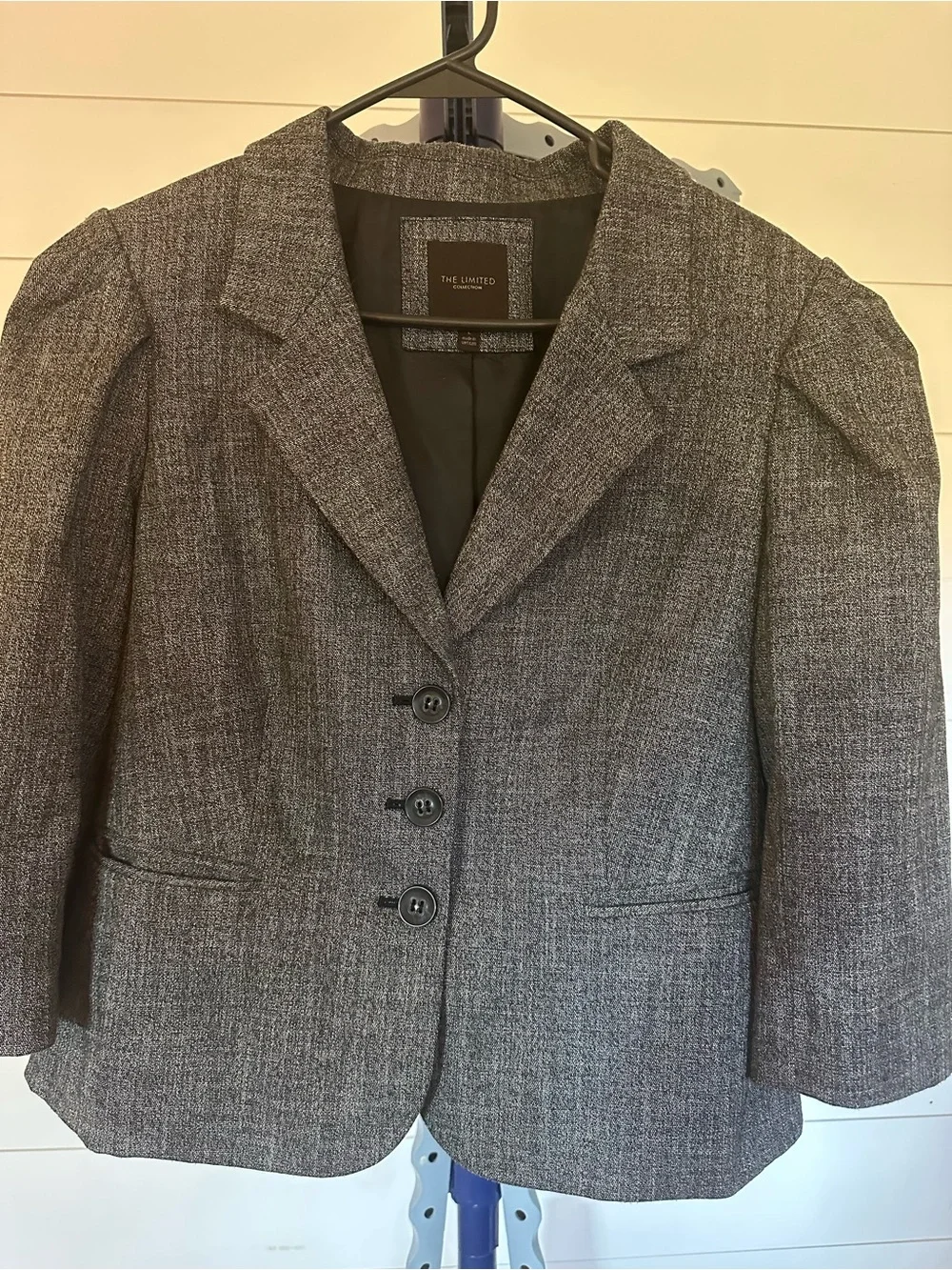 #73 The Limited Women's Gray Tweed Blazer Jacket